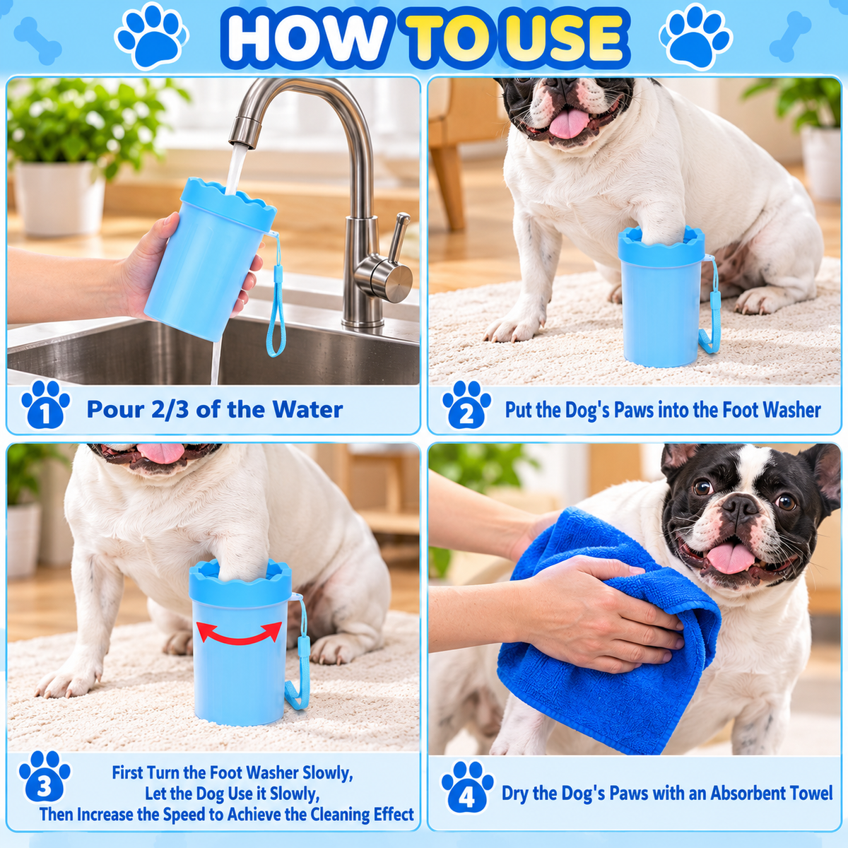 Portable Dog Paw Cleaner Cup