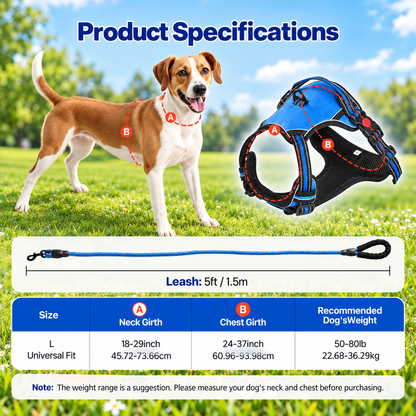 Adjustable No-Pull Dog Harness
