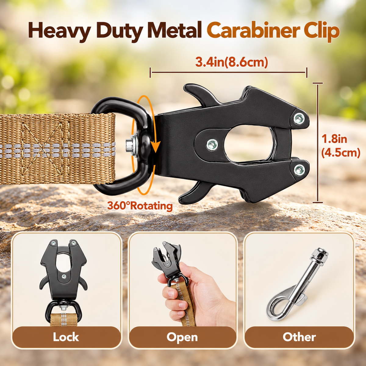 Tactical Shock Absorbing Bungee Dog Leash