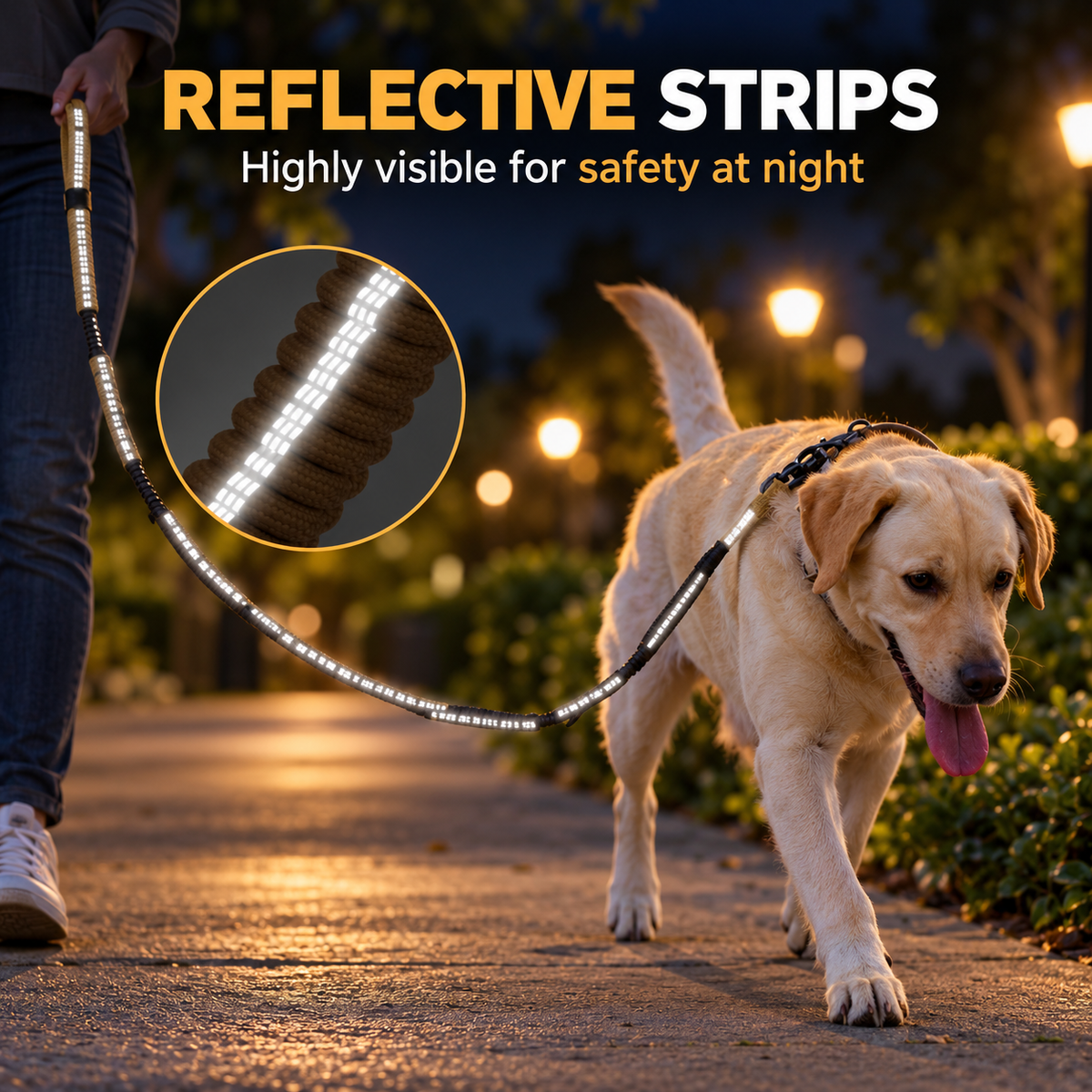 Tactical Shock Absorbing Bungee Dog Leash