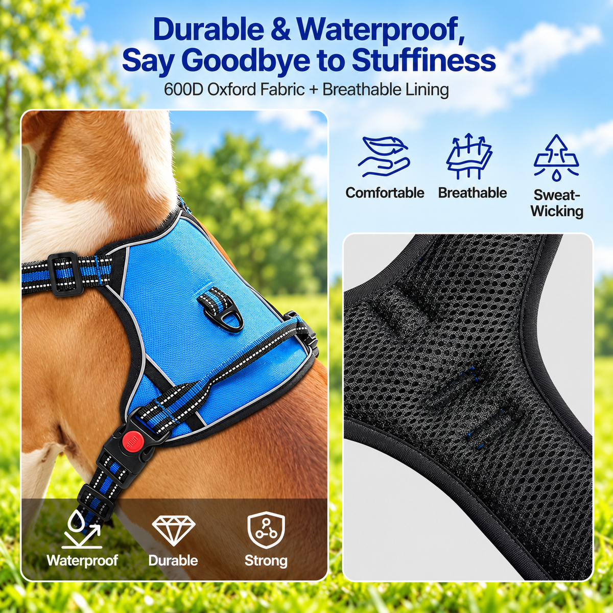 Adjustable No-Pull Dog Harness