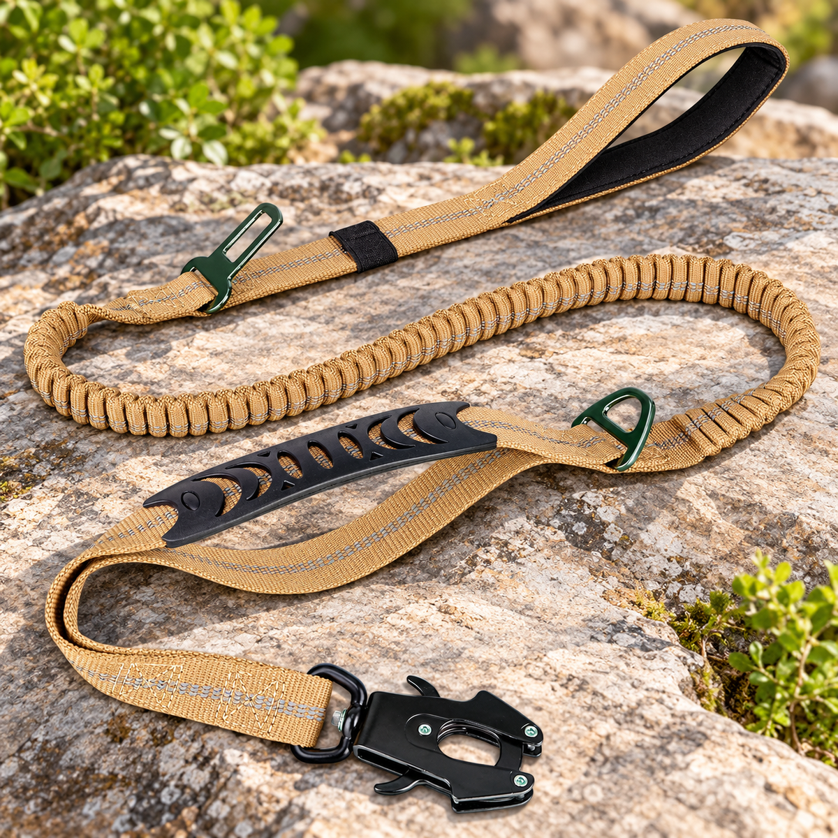 Tactical Shock Absorbing Bungee Dog Leash