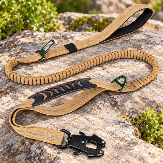 Tactical Shock Absorbing Bungee Dog Leash